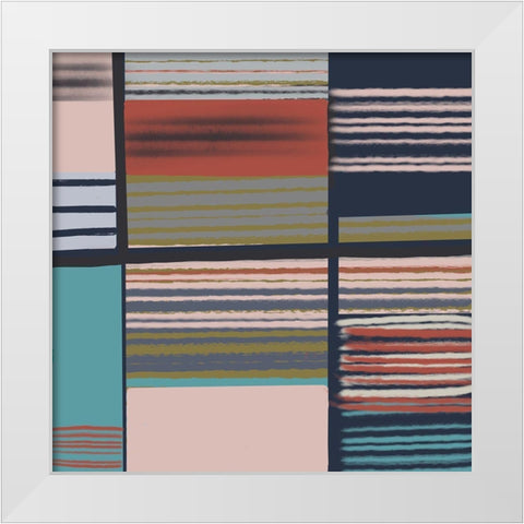 On My Block II White Modern Wood Framed Art Print by Maria, Robin