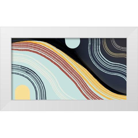 Dusk To Dawn Horizontal White Modern Wood Framed Art Print by Maria, Robin