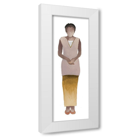 Woman Of The World III White Modern Wood Framed Art Print by Medley, Elizabeth