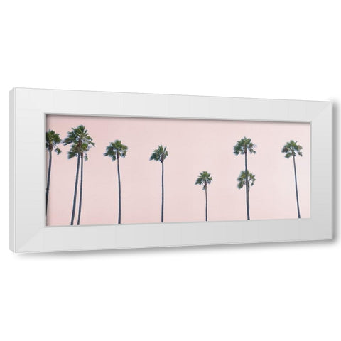 West Coast Palms Sunset White Modern Wood Framed Art Print by Myers, Amelia