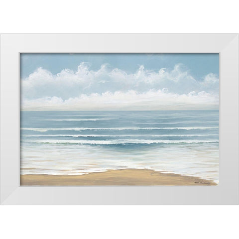 Smooth Waves White Modern Wood Framed Art Print by Nawrocke, Bruce