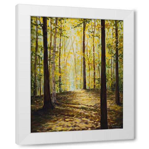 Autumn Forest White Modern Wood Framed Art Print by Nawrocke, Bruce