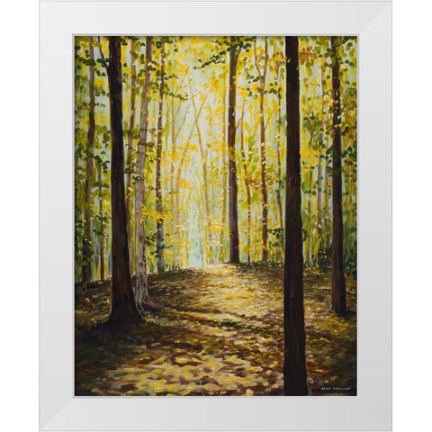 Autumn Forest White Modern Wood Framed Art Print by Nawrocke, Bruce