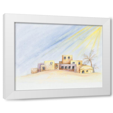 Desert Home White Modern Wood Framed Art Print by Gaynor, Janice