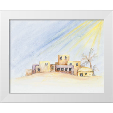 Desert Home White Modern Wood Framed Art Print by Gaynor, Janice