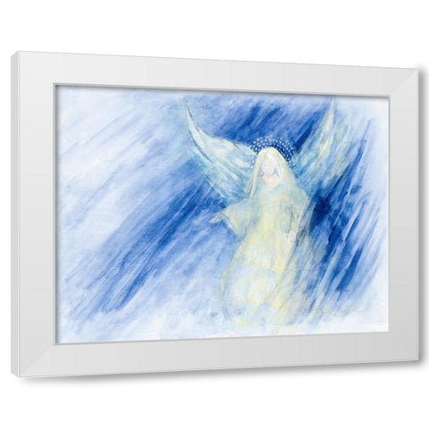 Blessed Nativity II White Modern Wood Framed Art Print by Gaynor, Janice