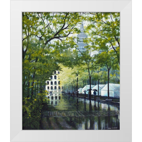 A Day In The Park White Modern Wood Framed Art Print by Nawrocke, Bruce