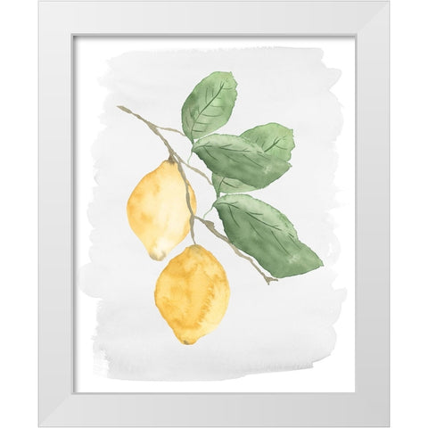 Fresh Lemons White Modern Wood Framed Art Print by Price, Lucille