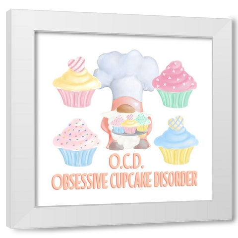 Gnome Bakery VI White Modern Wood Framed Art Print by Metz, Andi