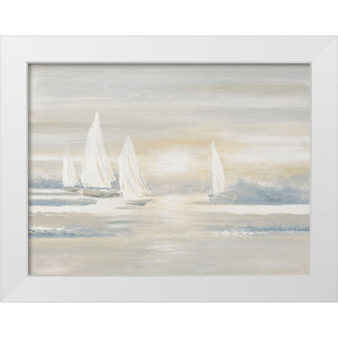 The Cove at Sunrise White Modern Wood Framed Art Print by Pinto, Patricia