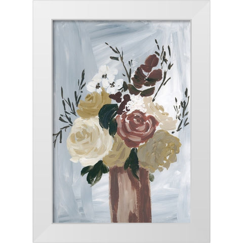 Autumn Bouquet White Modern Wood Framed Art Print by Price, Lucille