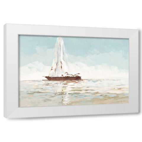 Sailing Journey White Modern Wood Framed Art Print by Slivka, Jane