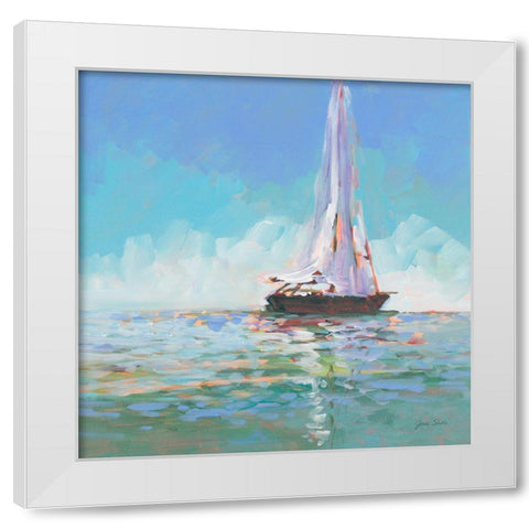 Quiet Sailing White Modern Wood Framed Art Print by Slivka, Jane