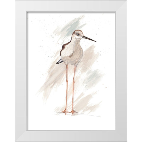 Stilt Birds II White Modern Wood Framed Art Print by Pinto, Patricia