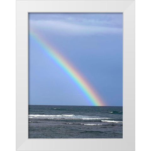 Rainbow Meets Horizon White Modern Wood Framed Art Print by Hyler, JB