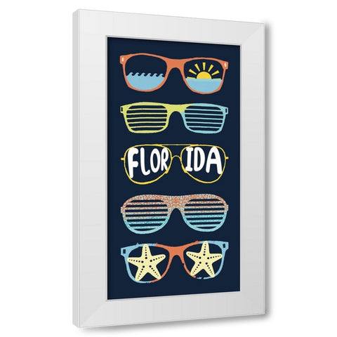 Florida Sun White Modern Wood Framed Art Print by Sheppard, Lucca
