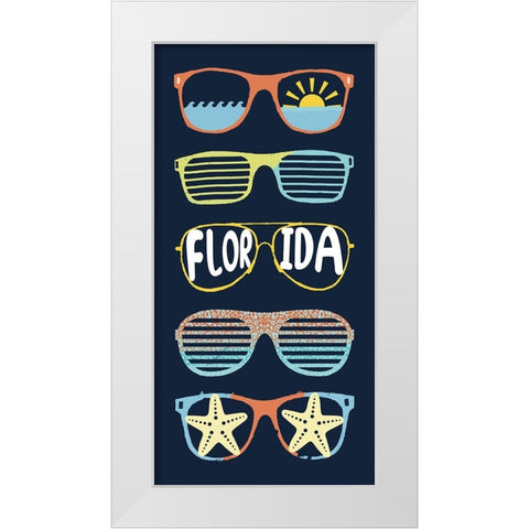 Florida Sun White Modern Wood Framed Art Print by Sheppard, Lucca