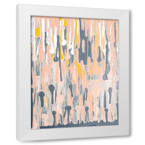Melting Droplets White Modern Wood Framed Art Print by Grace, Ajoya