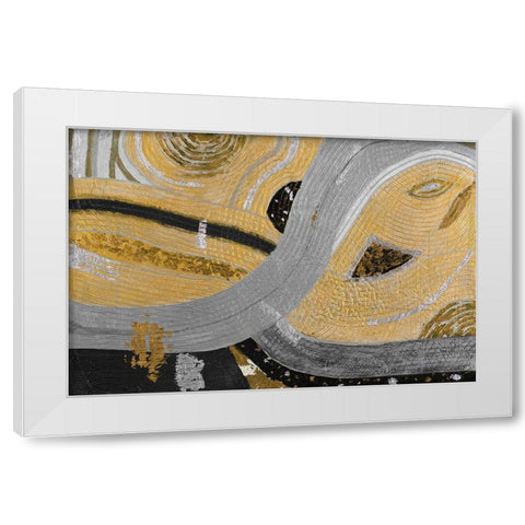 Cleos Eye White Modern Wood Framed Art Print by Grace, Ajoya