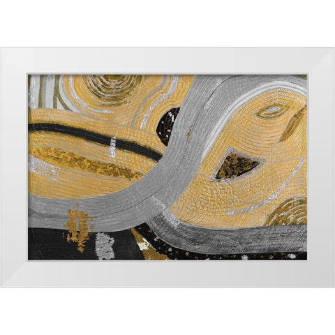 Cleos Eye White Modern Wood Framed Art Print by Grace, Ajoya