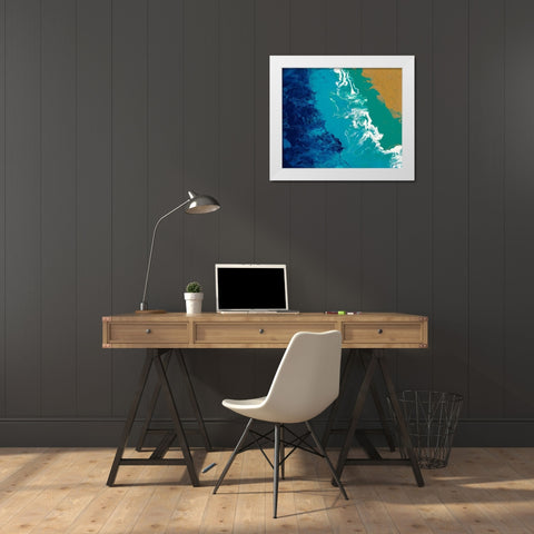 Beach Bound White Modern Wood Framed Art Print by Grace, Ajoya