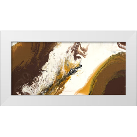 Chocolate Shores I White Modern Wood Framed Art Print by Grace, Ajoya