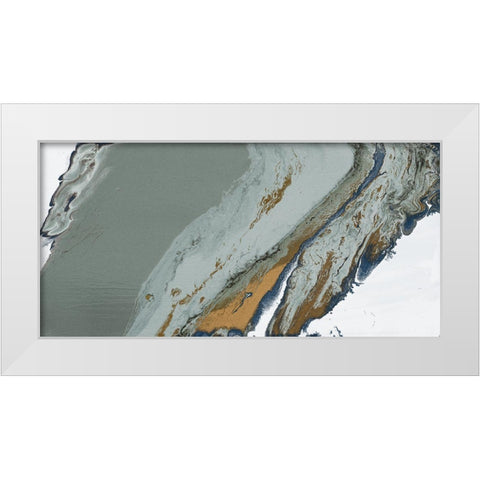 Gray Shores II White Modern Wood Framed Art Print by Grace, Ajoya