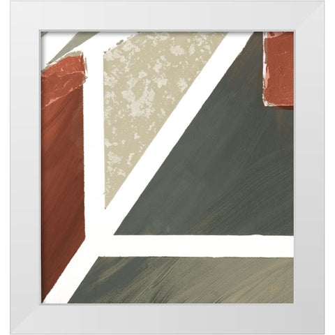 Grounded Geometric Abstract I White Modern Wood Framed Art Print by Grace, Ajoya