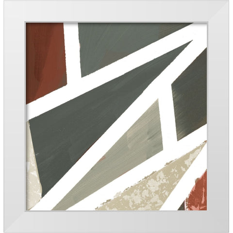 Grounded Geometric Abstract II White Modern Wood Framed Art Print by Grace, Ajoya