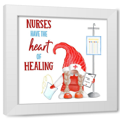 Gnome Health III White Modern Wood Framed Art Print by Metz, Andi