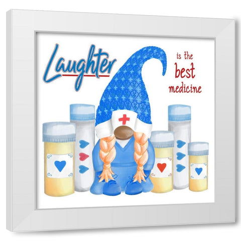 Gnome Health IV White Modern Wood Framed Art Print by Metz, Andi