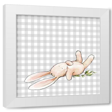 Hoppi Easter II White Modern Wood Framed Art Print by Diannart