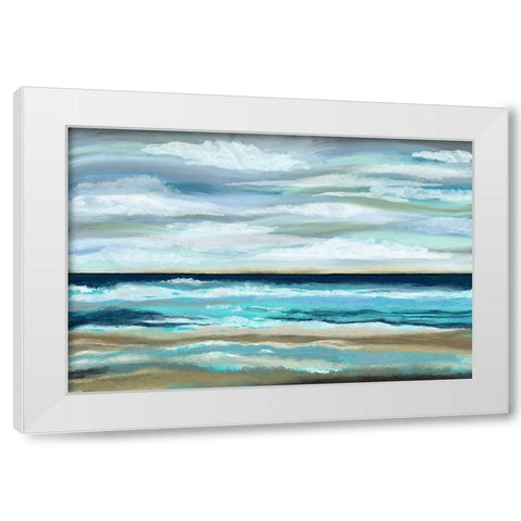 The Sea White Modern Wood Framed Art Print by Medley, Elizabeth