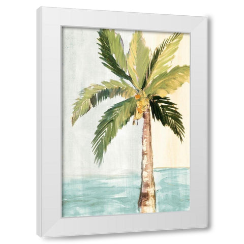 Oasis Palm I White Modern Wood Framed Art Print by Maria, Robin