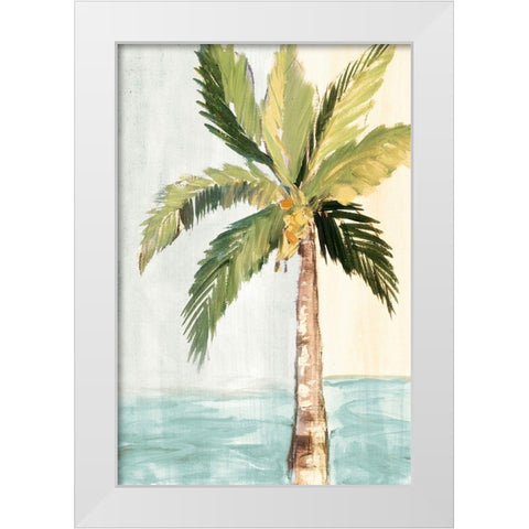Oasis Palm I White Modern Wood Framed Art Print by Maria, Robin