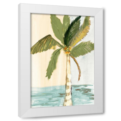 Oasis Palm II White Modern Wood Framed Art Print by Maria, Robin