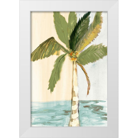 Oasis Palm II White Modern Wood Framed Art Print by Maria, Robin