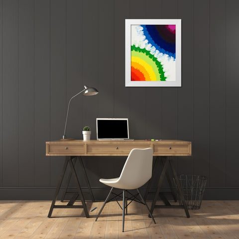 Rainbow Flip White Modern Wood Framed Art Print by Grace, Ajoya
