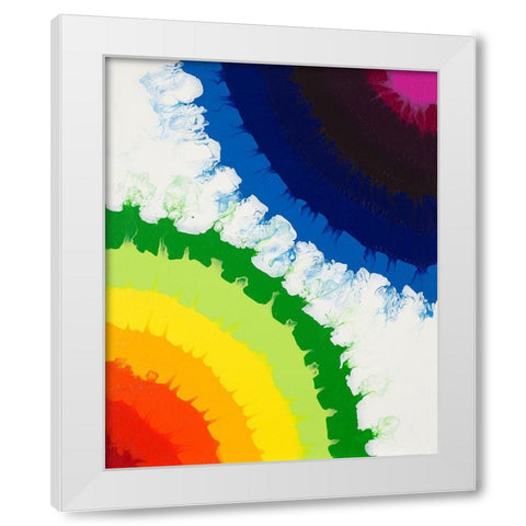 Rainbow Flip White Modern Wood Framed Art Print by Grace, Ajoya