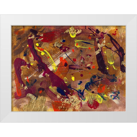 Vivid Samurai White Modern Wood Framed Art Print by Grace, Ajoya