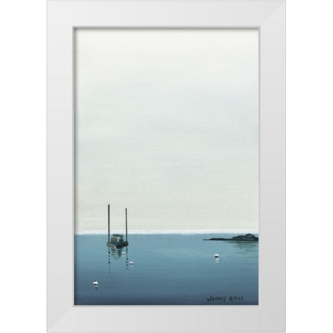 Calm Waters White Modern Wood Framed Art Print by Eitel, Jen