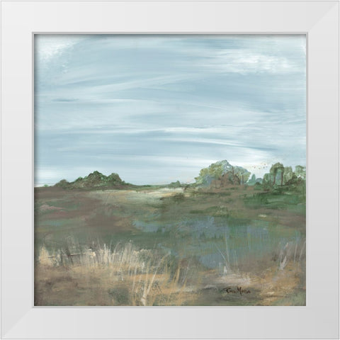 Pleasant Field I  White Modern Wood Framed Art Print by Maria, Robin