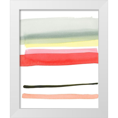 Along The Line II White Modern Wood Framed Art Print by Loreth, Lanie