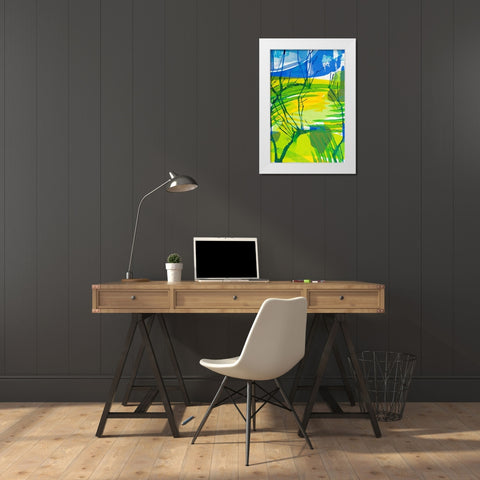 Just Chill I White Modern Wood Framed Art Print by Mosher, Deidre