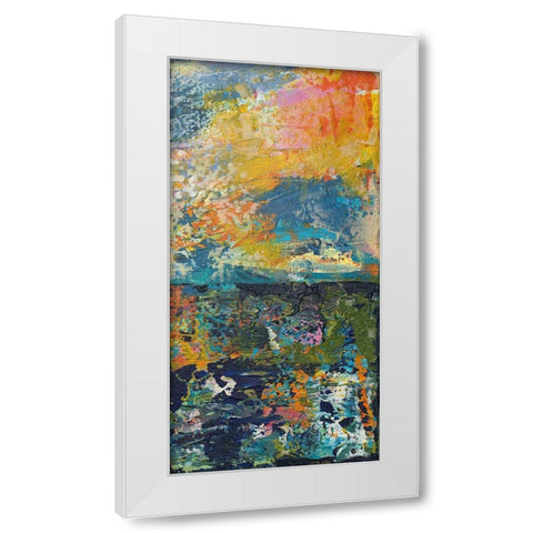 Sunset Panel II White Modern Wood Framed Art Print by Athas, Vas