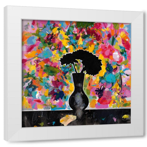 Abstract Arrangement White Modern Wood Framed Art Print by Athas, Vas
