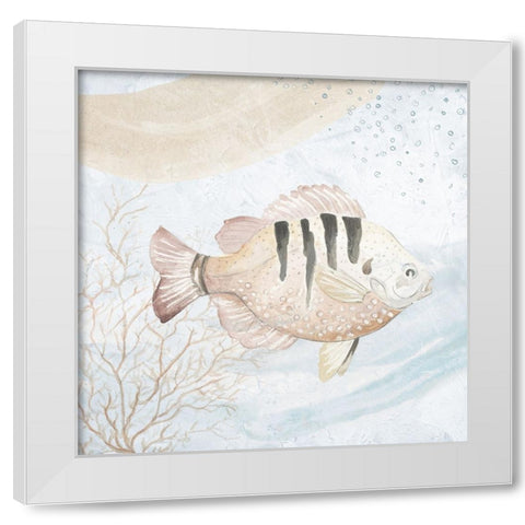 Ocean Oasis Waves Tropical Fish II White Modern Wood Framed Art Print by Pinto, Patricia