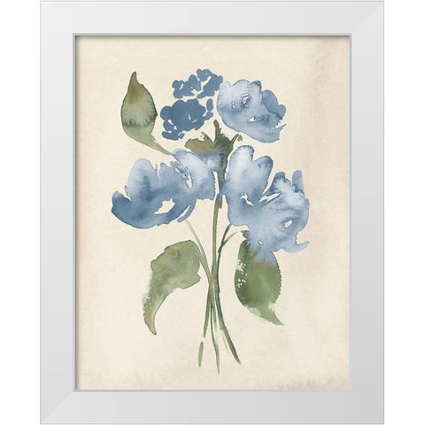 Blue Bouquet II White Modern Wood Framed Art Print by Price, Lucille