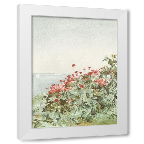 Garden by the Sea I White Modern Wood Framed Art Print by Piddix