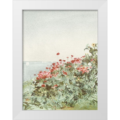 Garden by the Sea I White Modern Wood Framed Art Print by Piddix